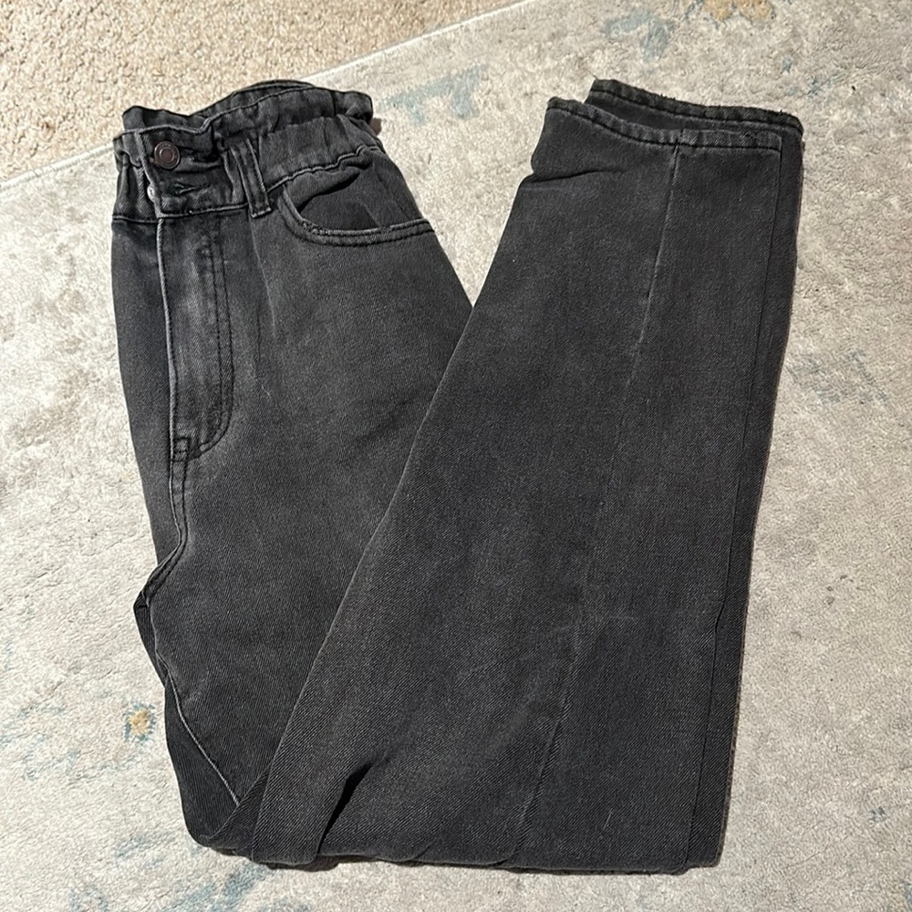Black paper bag jeans